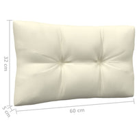 Thumbnail for 4-tlg. Garten-Lounge-Set mit Creme Kissen Kiefernholz