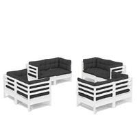 Thumbnail for 8-tlg. Garten-Lounge-Set mit Anthrazit Kissen Kiefernholz