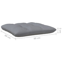 Thumbnail for 3-Sitzer-Gartensofa mit Grauen Kissen Massivholz Kiefer