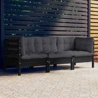 Thumbnail for 3-Sitzer-Gartensofa mit Anthrazit Kissen Massivholz Kiefer