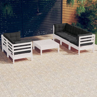 Thumbnail for 6-tlg. Garten-Lounge-Set mit Anthrazit Kissen Kiefernholz
