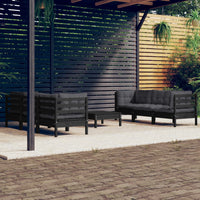 Thumbnail for 7-tlg. Garten-Lounge-Set mit Anthrazit Kissen Kiefernholz