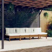 Thumbnail for 4-Sitzer-Gartensofa mit Creme Kissen Massivholz Kiefer