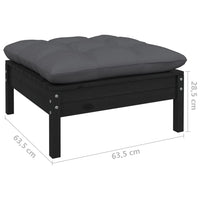 Thumbnail for 8-tlg. Garten-Lounge-Set mit Anthrazit Kissen Kiefernholz