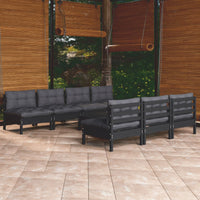Thumbnail for 8-tlg. Garten-Lounge-Set mit Anthrazit Kissen Kiefernholz