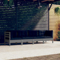 Thumbnail for 4-tlg. Garten-Lounge-Set mit Kissen Kiefer Massivholz