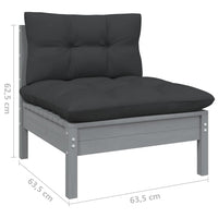 Thumbnail for 4-tlg. Garten-Lounge-Set mit Kissen Kiefer Massivholz