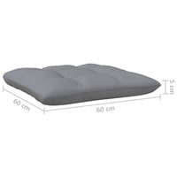 Thumbnail for 6-tlg. Garten-Lounge-Set mit Grauen Kissen Kiefer Massivholz