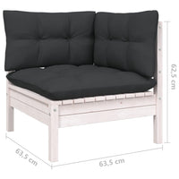 Thumbnail for 7-tlg. Garten-Lounge-Set mit Kissen Kiefer Massivholz