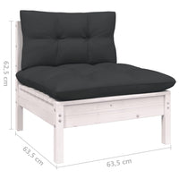 Thumbnail for 8-tlg. Garten-Lounge-Set mit Kissen Kiefer Massivholz