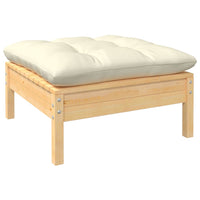 Thumbnail for 6-tlg. Garten-Lounge-Set mit Creme Kissen Kiefernholz