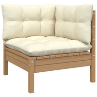 Thumbnail for 12-tlg. Garten-Lounge-Set mit Kissen Honigbraun Kiefernholz