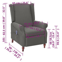 Thumbnail for Massagesessel Hellgrau Stoff