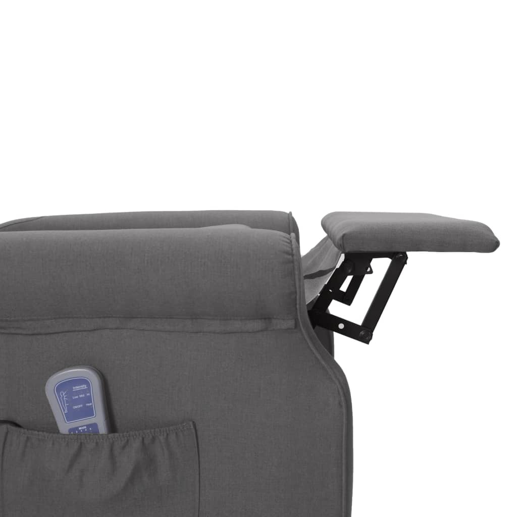 Massagesessel Hellgrau Stoff