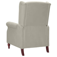 Thumbnail for Ohrensessel Hellgrau Mikrofasergewebe