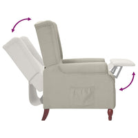 Thumbnail for Ohrensessel Hellgrau Mikrofasergewebe