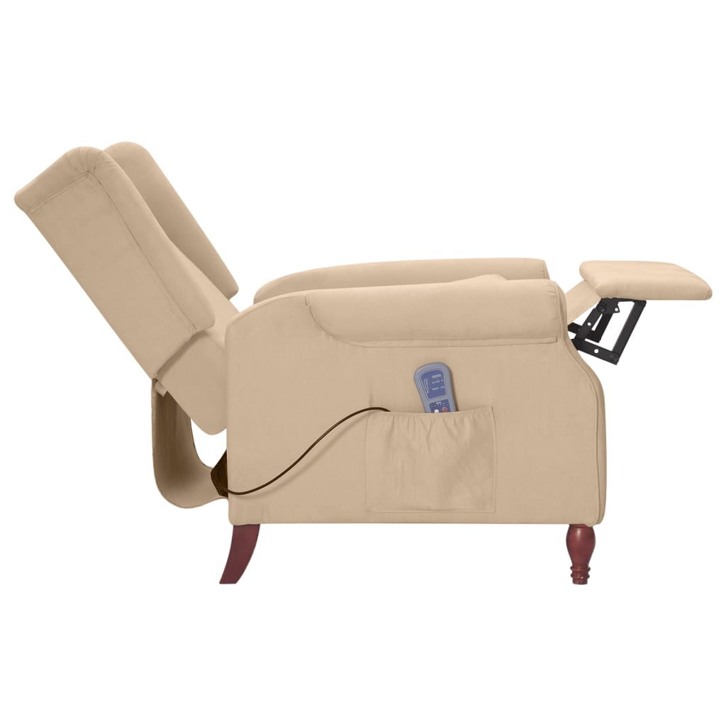 Massagesessel Taupe Mikrofasergewebe