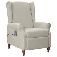 Thumbnail for Massagesessel Hellgrau Mikrofasergewebe