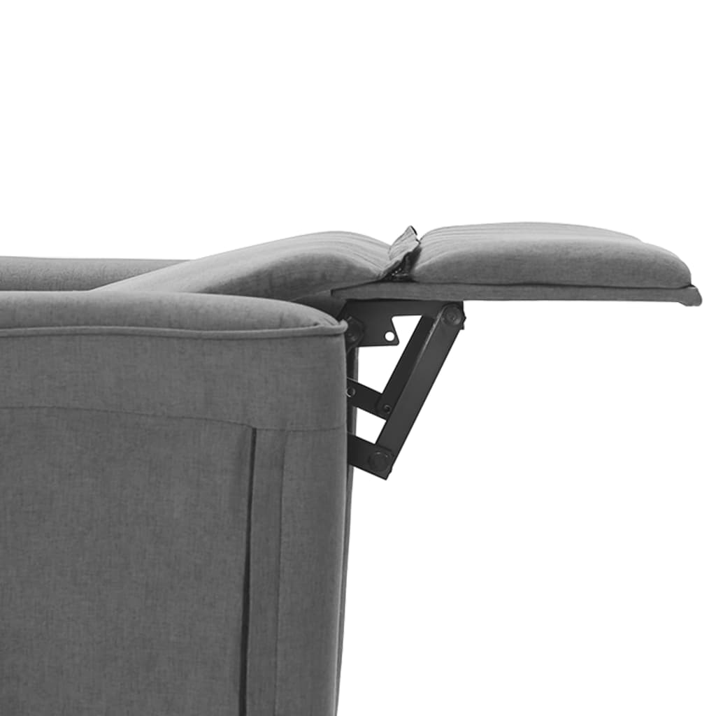 Massagesessel Hellgrau Stoff