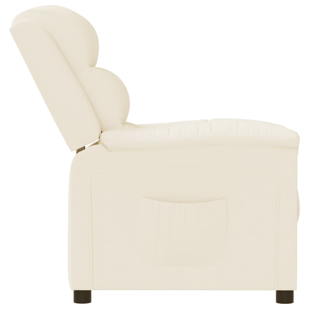 Relaxsessel Creme Kunstleder