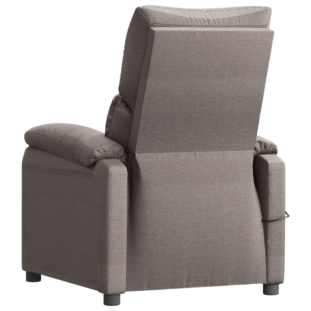 Massagesessel Taupe Stoff
