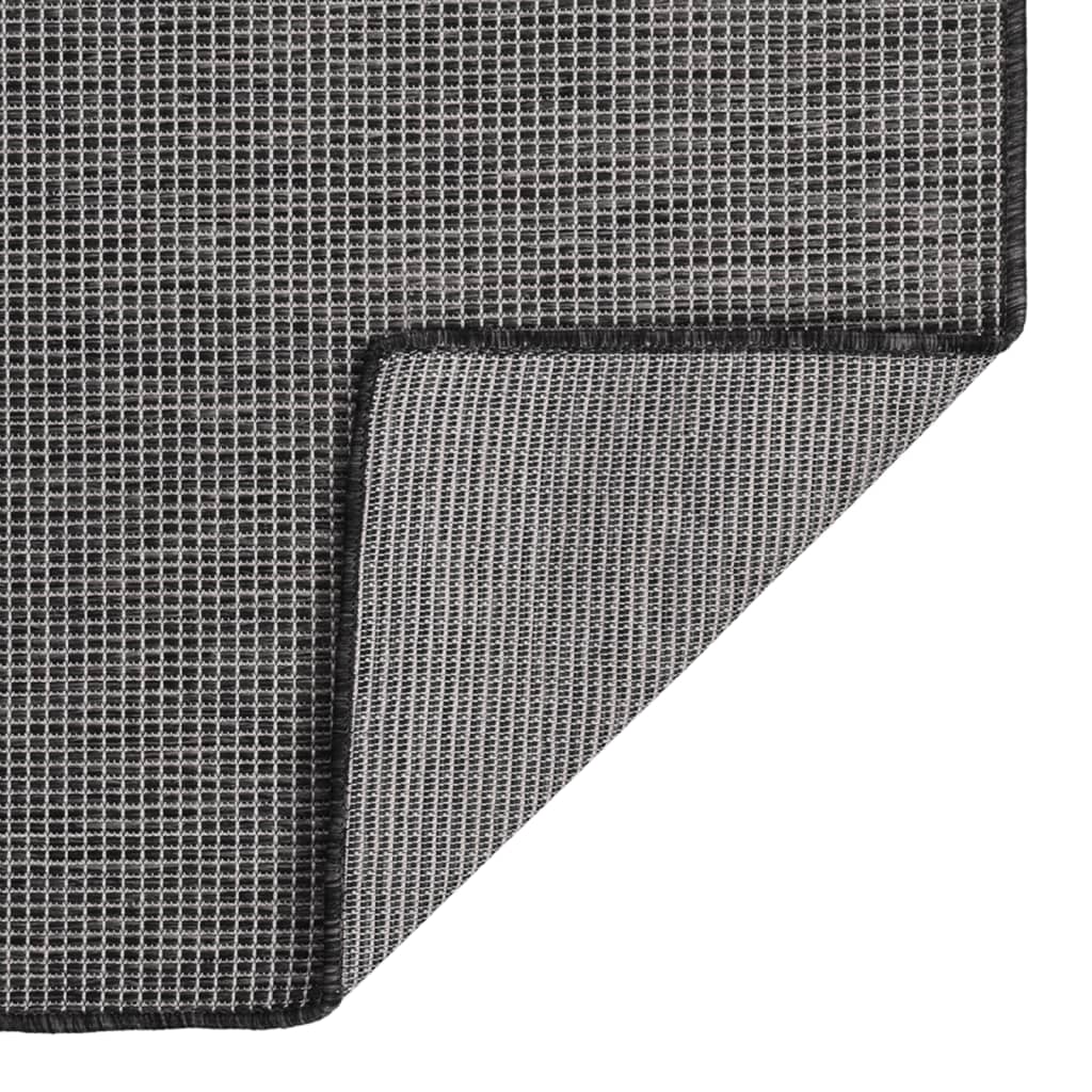 Outdoor-Teppich Flachgewebe 100x200 cm Grau