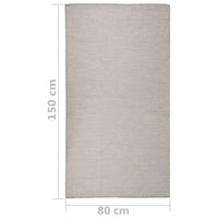 Thumbnail for Outdoor-Teppich Flachgewebe 80x150 cm Taupe