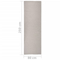 Thumbnail for Outdoor-Teppich Flachgewebe 80x250 cm Taupe