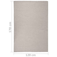 Thumbnail for Outdoor-Teppich Flachgewebe 120x170 cm Taupe