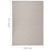 Thumbnail for Outdoor-Teppich Flachgewebe 160x230 cm Taupe
