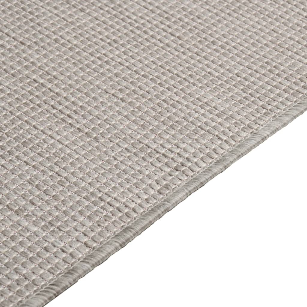Outdoor-Teppich Flachgewebe 200x280 cm Taupe