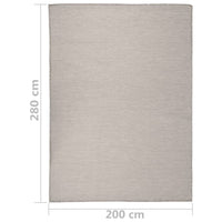 Thumbnail for Outdoor-Teppich Flachgewebe 200x280 cm Taupe