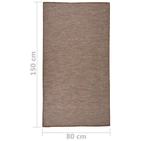 Thumbnail for Outdoor-Teppich Flachgewebe 80x150 cm Braun