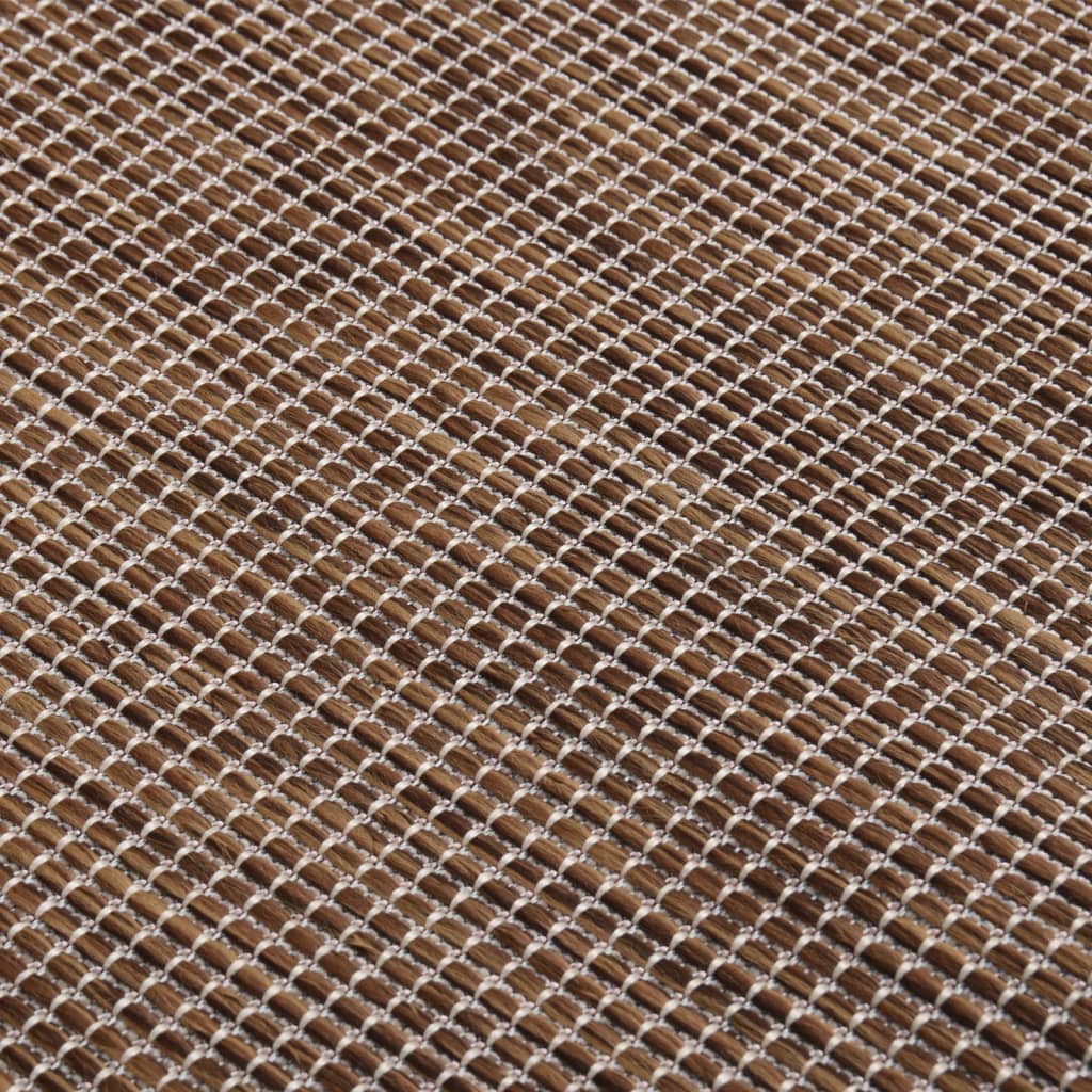 Outdoor-Teppich Flachgewebe 120x170 cm Braun