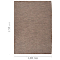 Thumbnail for Outdoor-Teppich Flachgewebe 140x200 cm Braun