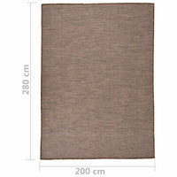 Thumbnail for Outdoor-Teppich Flachgewebe 200x280 cm Braun