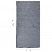Thumbnail for Outdoor-Teppich Flachgewebe 100x200 cm Blau