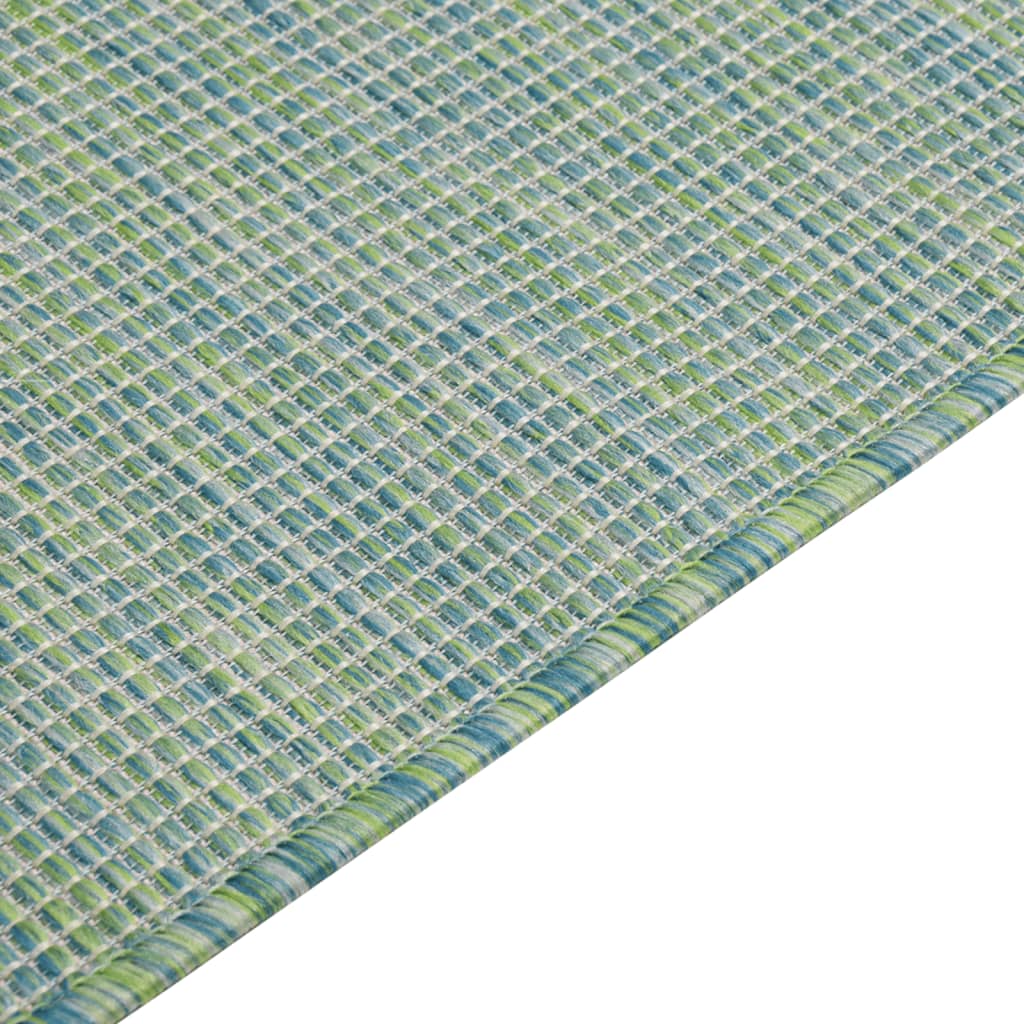 Outdoor-Teppich Flachgewebe 140x200 cm Türkis