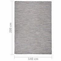 Thumbnail for Outdoor-Teppich Flachgewebe 140x200 cm Braun und Schwarz