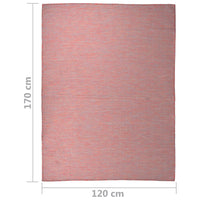 Thumbnail for Outdoor-Teppich Flachgewebe 120x170 cm Rot