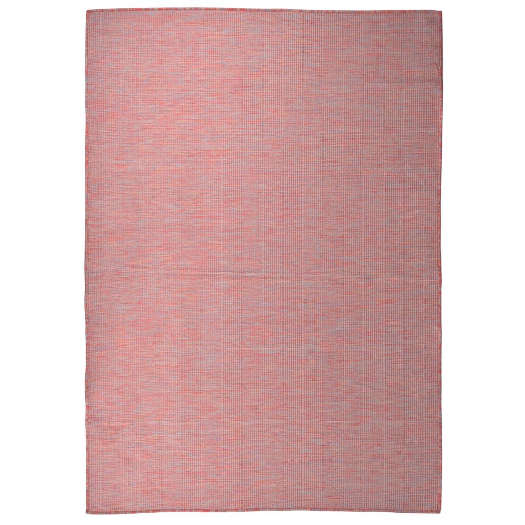 Outdoor-Teppich Flachgewebe 140x200 cm Rot