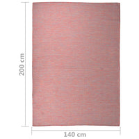 Thumbnail for Outdoor-Teppich Flachgewebe 140x200 cm Rot