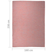 Thumbnail for Outdoor-Teppich Flachgewebe 160x230 cm Rot