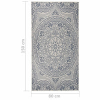 Thumbnail for Outdoor-Teppich Flachgewebe 80x150 cm Blaues Muster