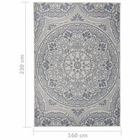 Thumbnail for Outdoor-Teppich Flachgewebe 160x230 cm Blaues Muster