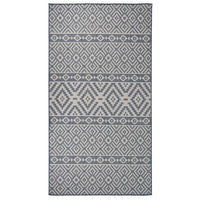 Thumbnail for Outdoor-Teppich Flachgewebe 80x150 cm Blau Gestreift