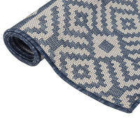 Thumbnail for Outdoor-Teppich Flachgewebe 120x170 cm Blau Gestreift