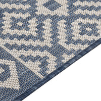 Thumbnail for Outdoor-Teppich Flachgewebe 120x170 cm Blau Gestreift