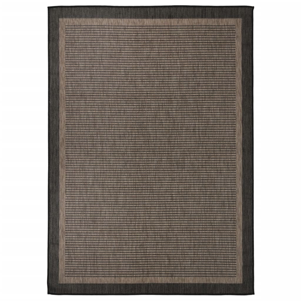 Outdoor-Teppich Flachgewebe 120x170 cm Dunkelbraun