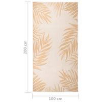 Thumbnail for Outdoor-Teppich Flachgewebe 100x200 cm Blattmuster